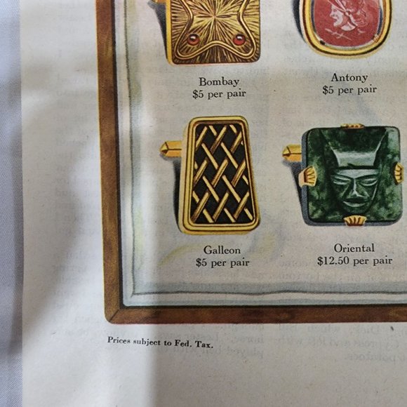 Swank advertising vintage print ad mens cuff links 1955 - Picture 4 of 6